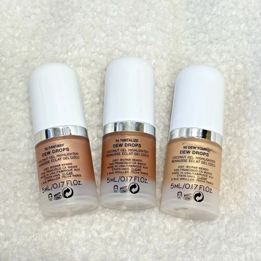 Marc‎ Jacobs DEW DROPS Coconut Gel Highlighter Set Of 3 TRAVEL SIZE 5ml/0.17oz